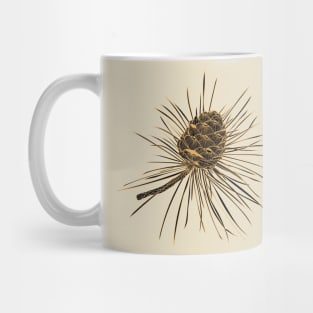 golden fir branch cone Mug